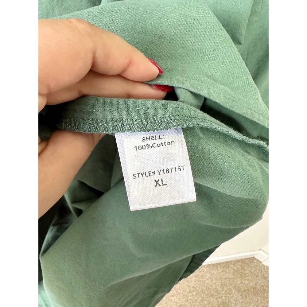 Pomander Place Polly Green Cotton Poplin Mini Dress Size XL - Picture 4 of 4